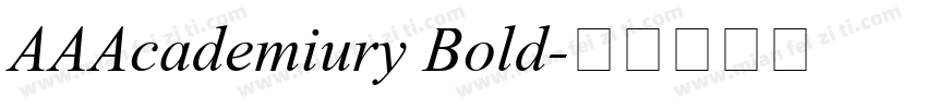 AAAcademiury Bold字体转换